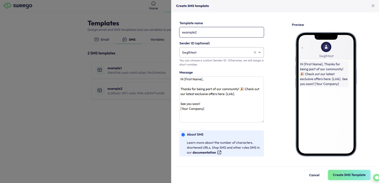 Mini Message Format Creator Template - Email Builder for create beautiful messages